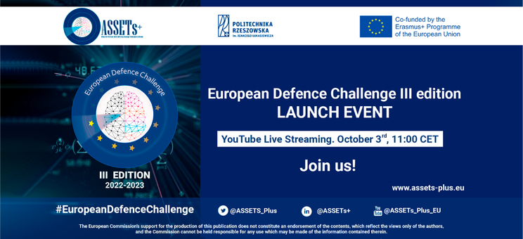 Dołącz do nas i poznaj szczegóły III edycji ASSETs+ European Defence Challenge!